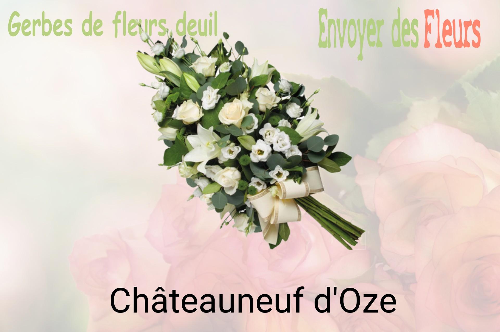 Gerbe de fleurs de deuil livrée à Châteauneuf-d'Oze